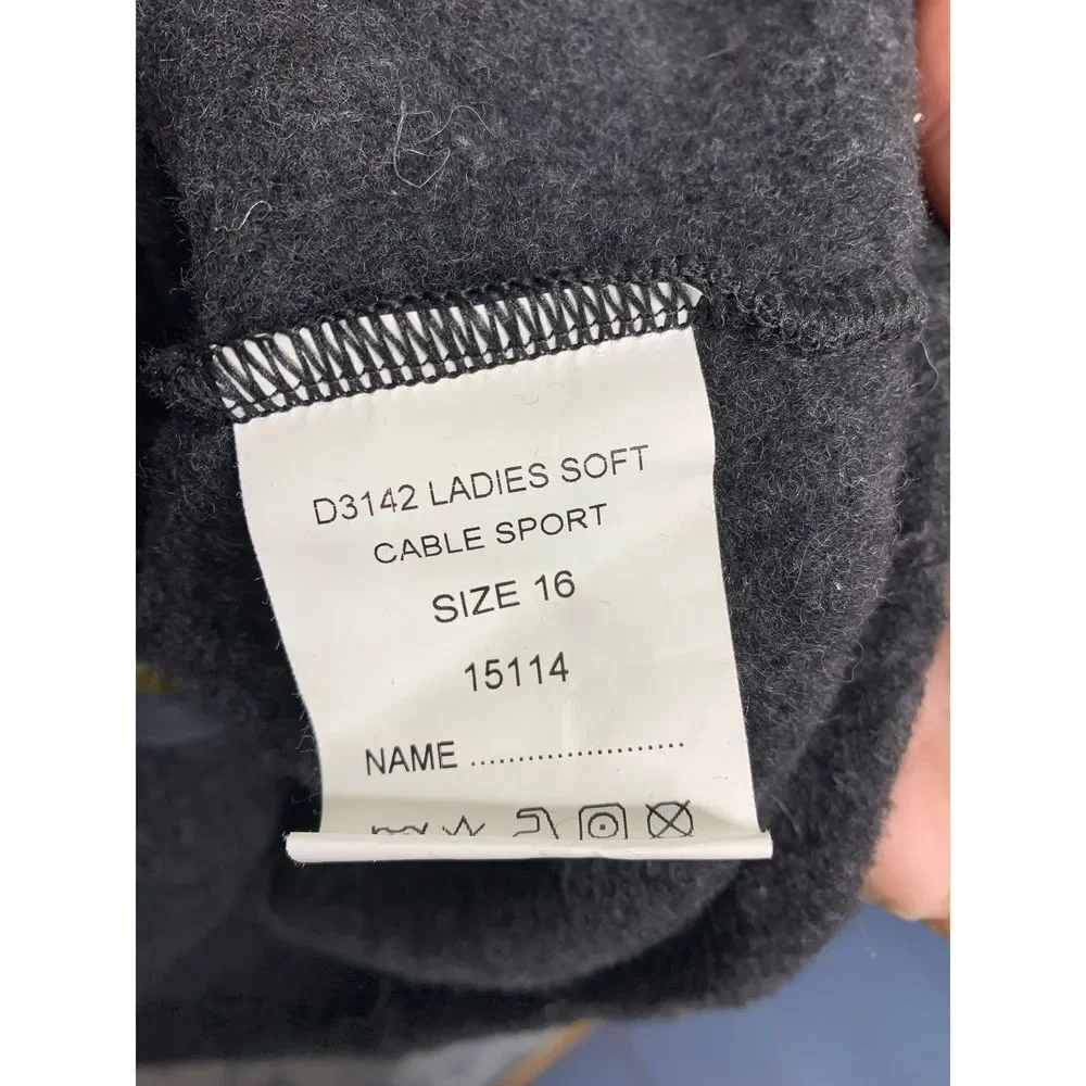 Barbour Ladies Soft Cable Sport Bomber Jacket Size 12